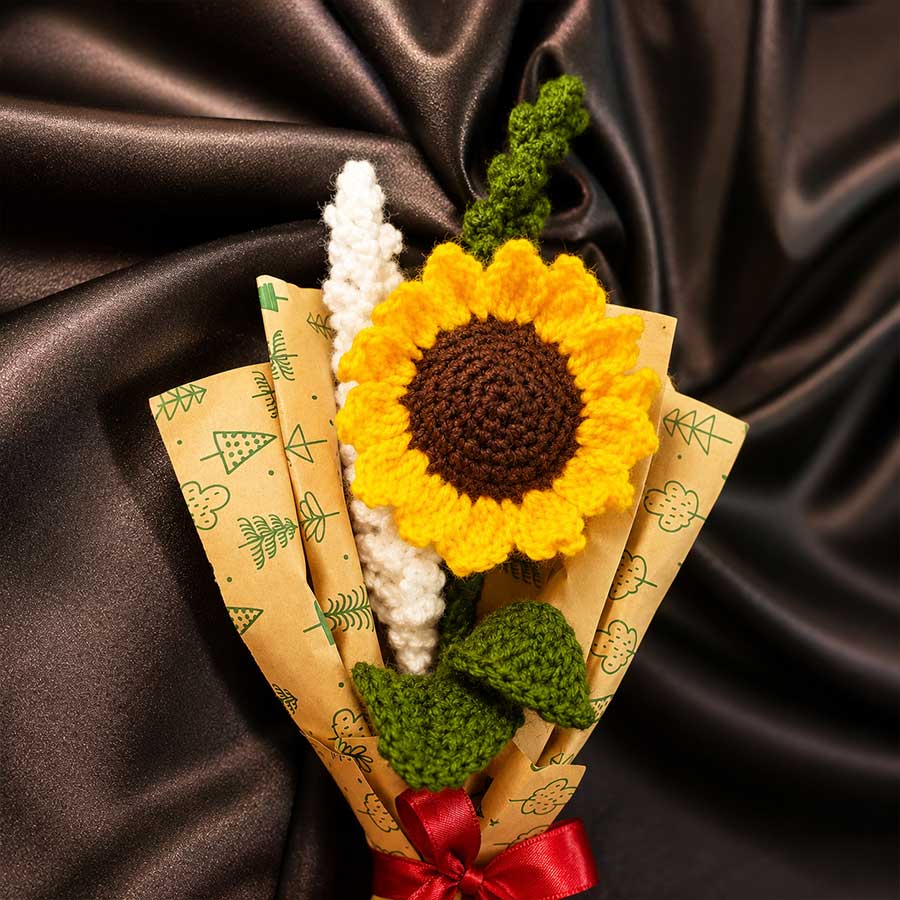 Adorable Handmade Crochet Sunflower with Free delivery