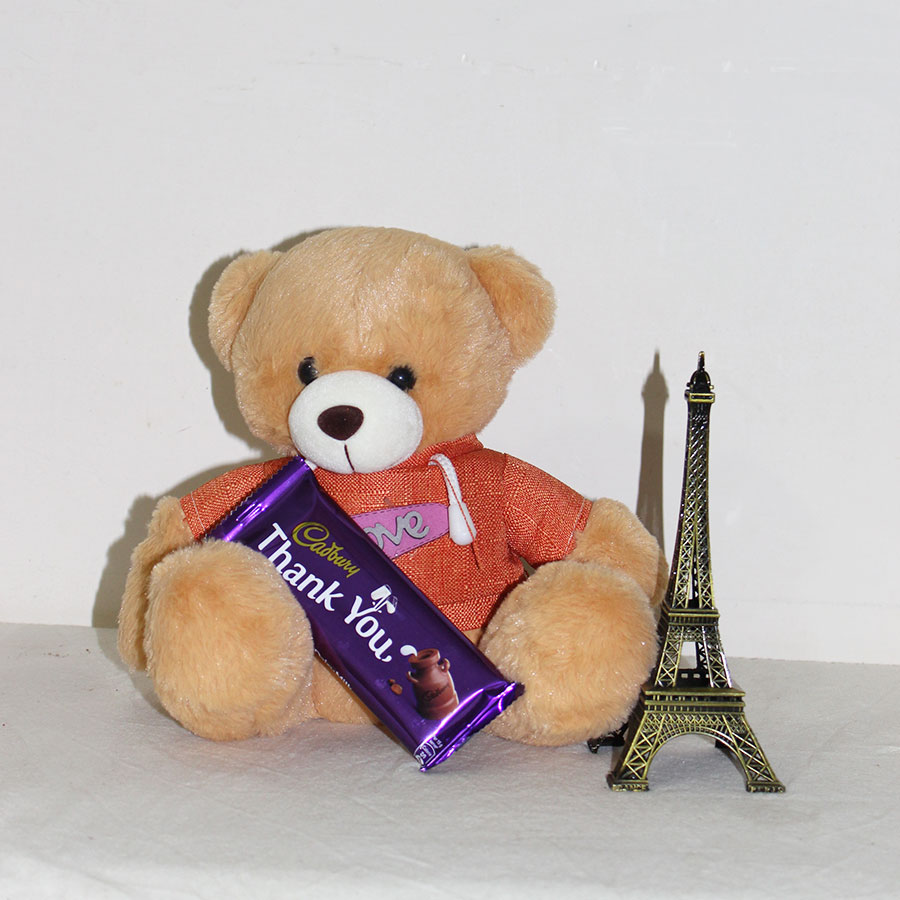 Teddy, chocolate with Eiffel Tower Gift Hamper
