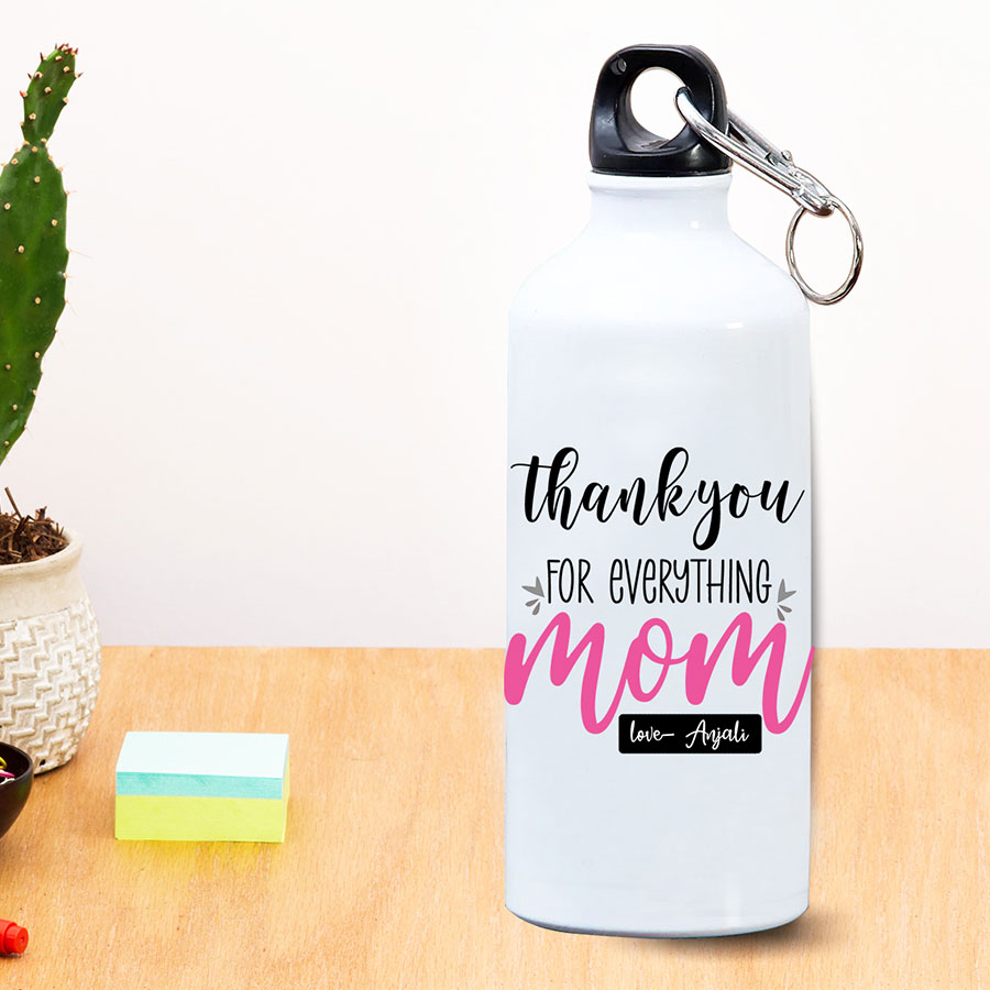 Thankyou for mom personalized bottle