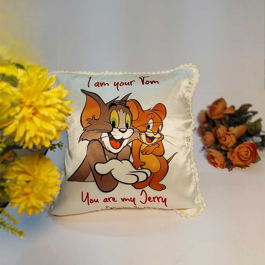 Tom and Jerry Name Personalized Cushion