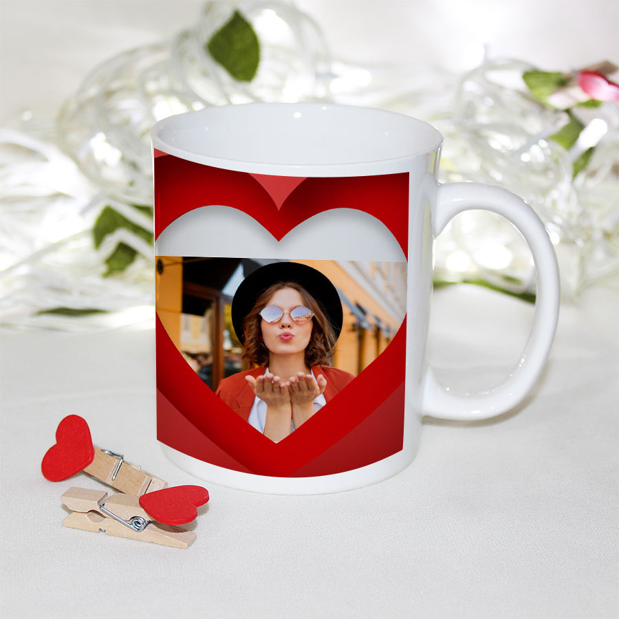 Photo mug with love quotes