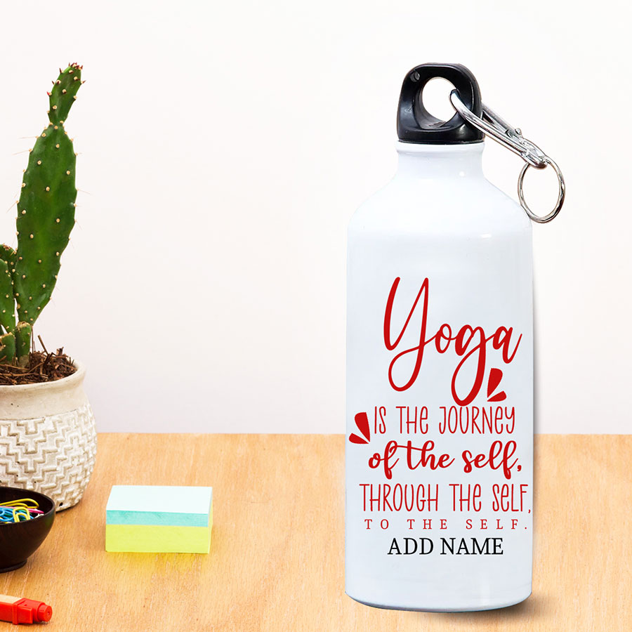 Fitness love quotes with personalzed bottle